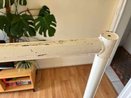 Photo of free white clothes rail with wheels (Hackney E9) #3
