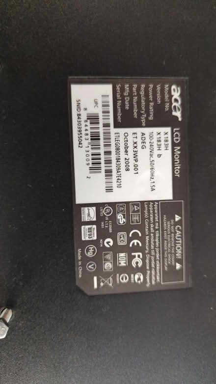 Photo of free Computer monitor (Thornhill) #3