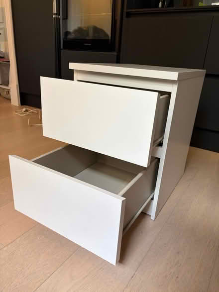 Photo of free White 2-Drawer Bedside Table (Palmers Green N13) #2