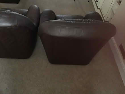 Photo of free Dark maroon comfy easy chairs (Belle Vue SY3) #3
