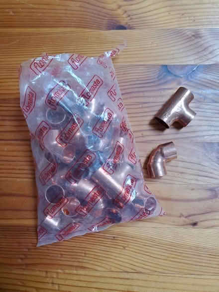 Photo of free Assorted copper piping and a bag of connectors (Dyke Road area BN1) #2