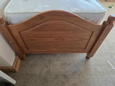 Photo of free Single pine bed frame (Far Bletchley MK3) #1