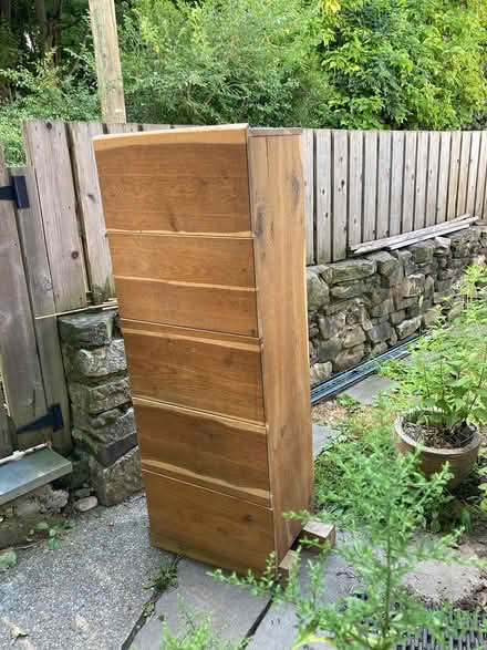 Photo of free Tall solid oak dresser (Hastings on Hudson) #2