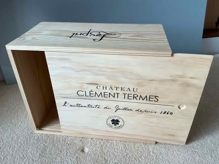 Photo of free wooden wine case (6 bottle) (Cookham SL6) #2
