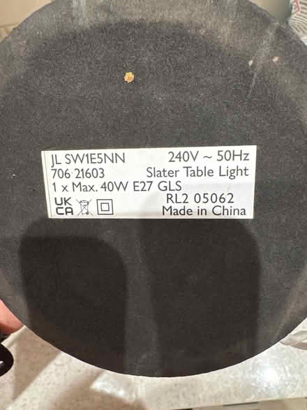 Photo of free Table lamp (Surbiton KT6) #2