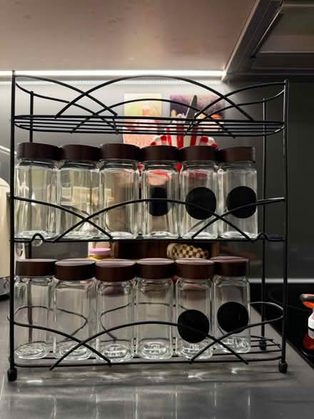 Photo of free Spice jars with a rack (1 Ottley Dr, SE3) #1