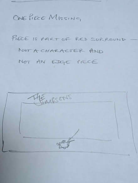 Photo of free The Simpsons Jigsaw 550 piece 24" x 18" (Mold CH7) #3