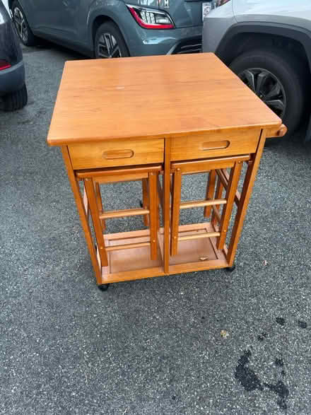 Photo of free Compact Table and Stools (Watertown) #1