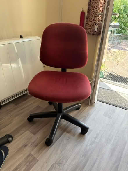 Photo of free Burgundy upholstered typist chair (Bourn CB23) #1