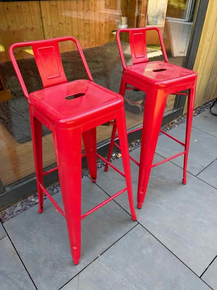 Photo of free Topic style red bar stools (Bramber BN44) #2