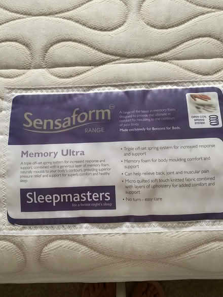 Photo of free Double Mattress memory foam top (Croxteth L12) #2