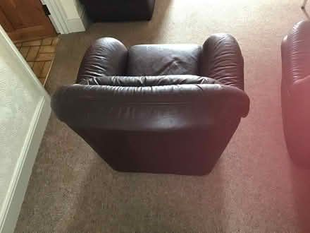 Photo of free Dark maroon comfy easy chairs (Belle Vue SY3) #2