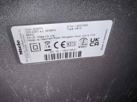 Photo of free Miele vacuum cleaner (Upper Radley OX14) #2