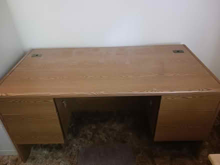Photo of free Large desk with locking drawers (333 fickle hill) #1