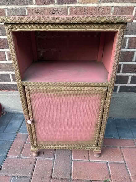 Photo of free Lloyd Loom-style bedside cabinet (Enfield EN2) #1
