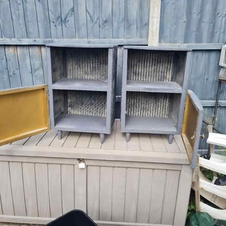 Photo of free Lloyd loom style bedside cabinets for upcycle project (Kitts Green B33) #2