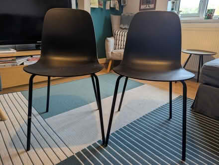 Photo of free 2 black chairs (Camberwell Green SE5) #1