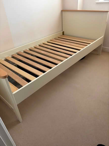 Photo of free Single Wooden Bed Frame and Mattress (Meppershall SG17) #4