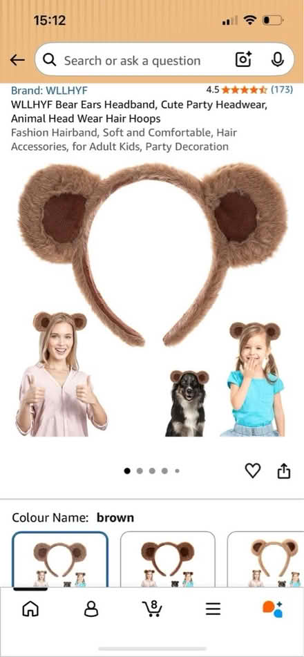 Photo of Red bucket hat & bear ear headband (Leek ST13) #2