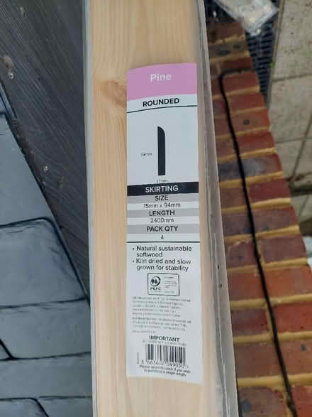 Photo of free 2 x new skirting boards (Steyning BN44) #1