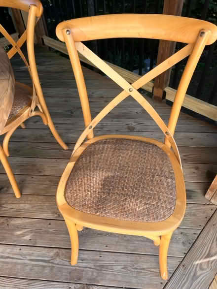 Photo of free Set of 4 solid wood cane chairs (Haymarket, VA) #1