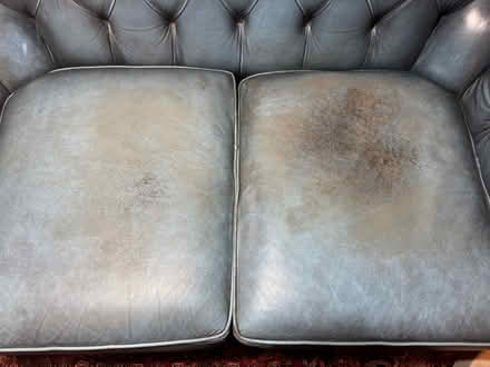 Photo of free Blue chesterfield sofa 2 seat (Kirkby in Ashfield NG17) #3