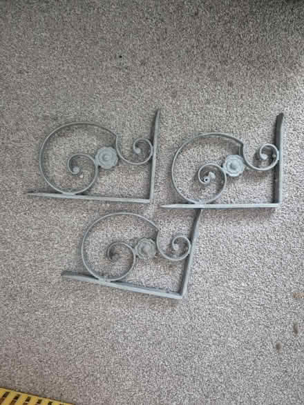 Photo of free 3 metal shelf brackets (Guiseley LS20) #1