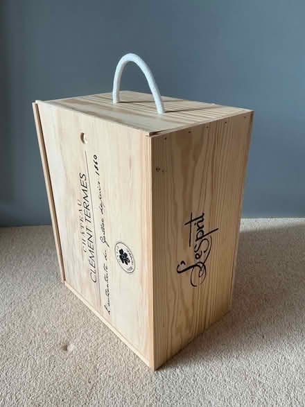 Photo of free wooden wine case (6 bottle) (Cookham SL6) #1