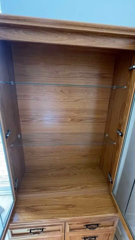 Photo of free Wood and Glass display cabinet (Talbot Village BH10) #2