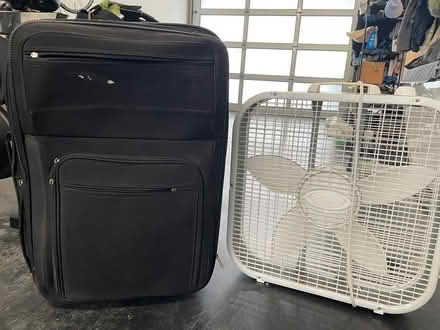Photo of free Suitcase, box fan, rug (orth Oakland near Emeryville) #1