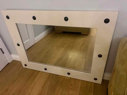 Photo of free Painted Mexican pine surround & matching mirror (Knocknashane BT66) #2