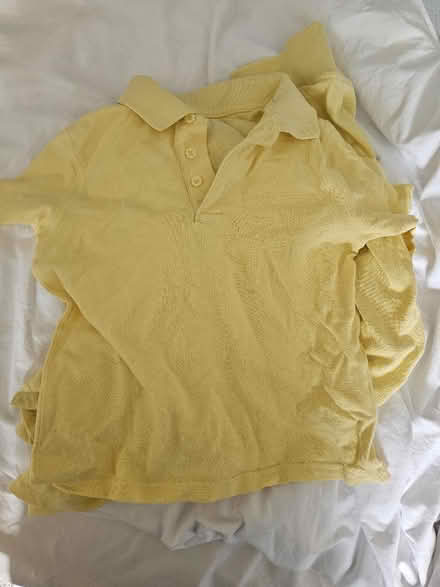 Photo of free 5 yellow polo shirts aged 4-5 (Cherry Orchard SY2) #1