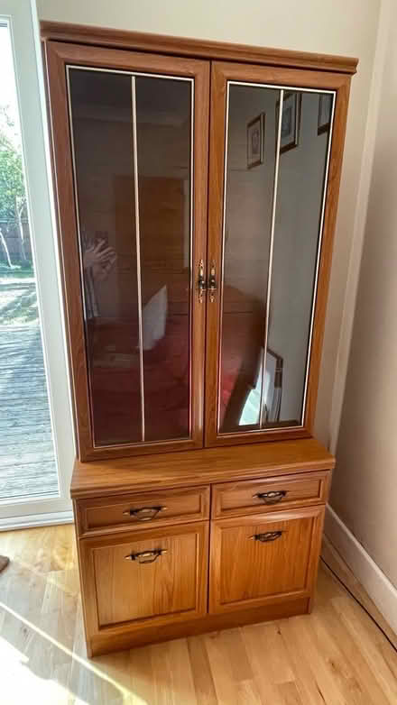 Photo of free Wood and Glass display cabinet (Talbot Village BH10) #1