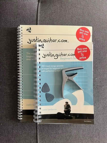 Photo of free Guitar picks, clamp and books. (Tulse Hill SE27) #1