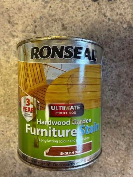 Photo of free Ronseal English Oak hardwood garden furniture stain (Great Boughton CH3) #1