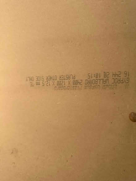 Photo of free 3 sheets of plasterboard (Ifold, billingshurst RH14) #1