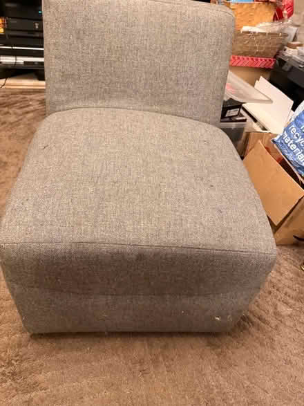 Photo of free Grey sofa. One seater free. Collection today (Billesley B13) #1