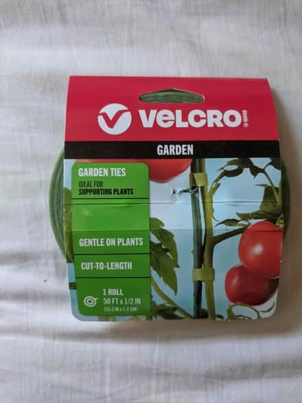 Photo of free 50' new Plant Ties (green Velcro) (Ann Arbor near Hillside Terr.) #1