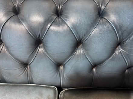 Photo of free Blue chesterfield sofa 2 seat (Kirkby in Ashfield NG17) #2