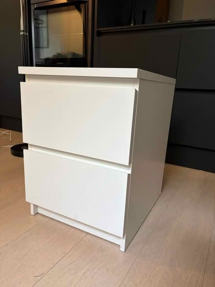 Photo of free White 2-Drawer Bedside Table (Palmers Green N13) #1