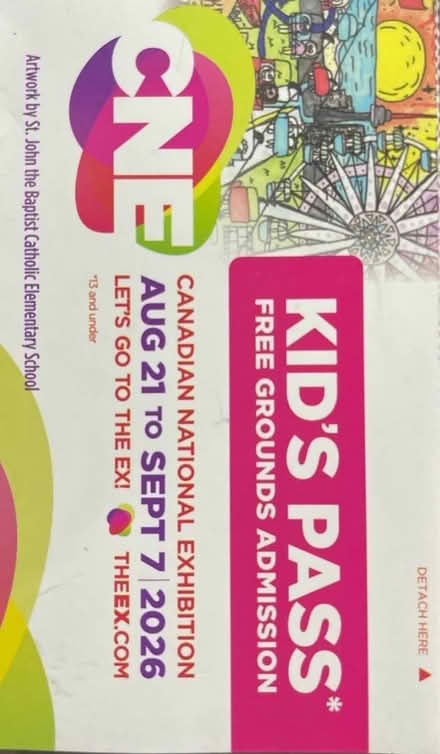 Photo of free 2 CNE kids passes (York University) #1