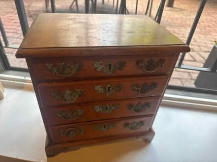 Photo of free Antique Wooden Jewelry Box (South End Boston) #1