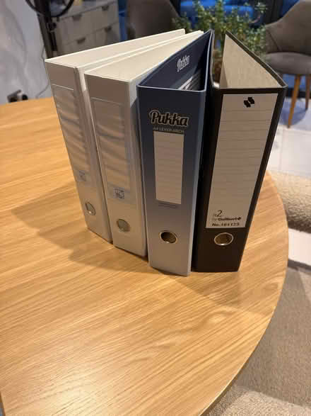 Photo of free Selection of A4 lever arch folders (Clothall Common SG7) #1