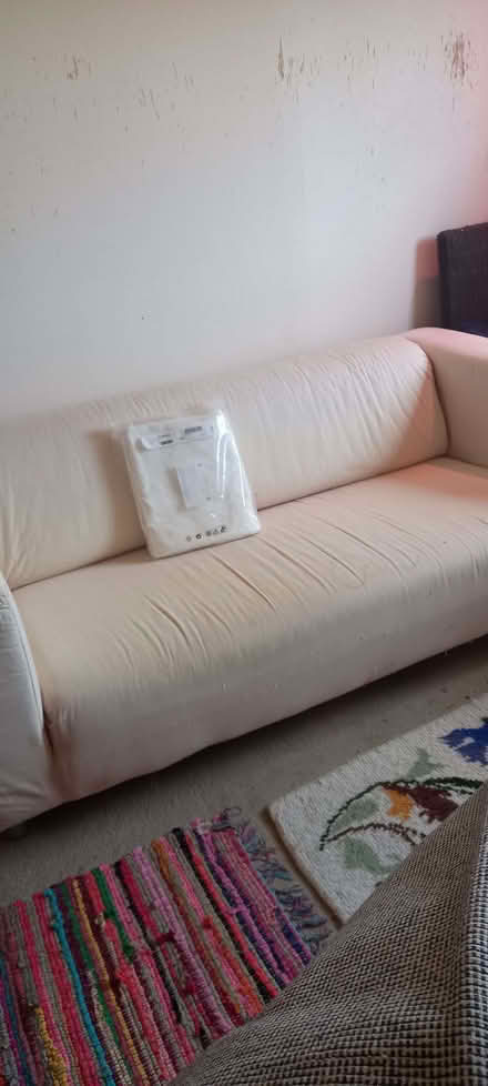 Photo of free Ikea Klippan sofa, fire label, new white cover. (Grandpont OX1) #1