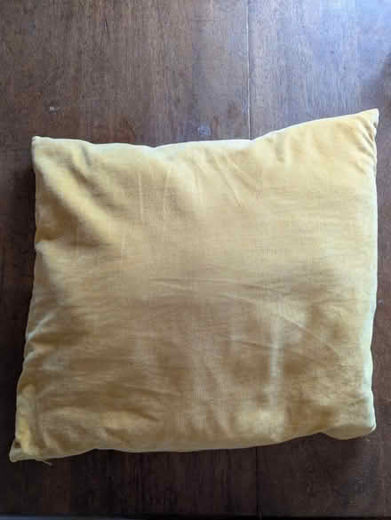Photo of free 2 yellow cushions (Camberwell Green SE5) #1