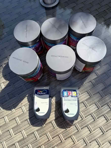 Photo of free Paint tester pots in various shades of very pale green (Standlake OX29) #1