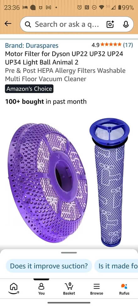 Photo of free Dyson Filters (Basildon SS13) #1