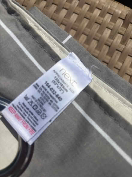 Photo of free next curtains 43x72” grey and pole (Gilgarran CA14) #2