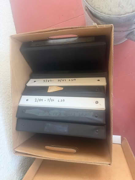 Photo of free box of 2 inch binders, used (pleasanton downtown) #1