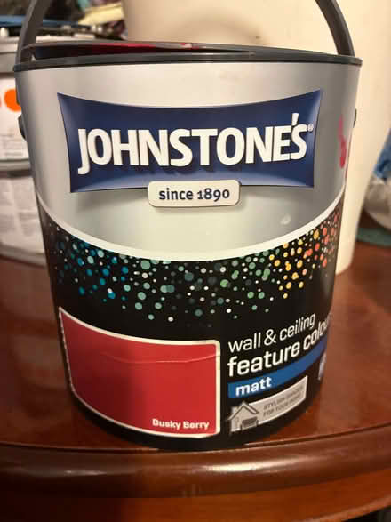 Photo of free Almost full 2 .5 litre tin of matt emulsion Dusky Berry (Whitby CH65) #2